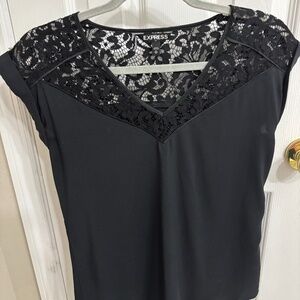 Express black lace shirt